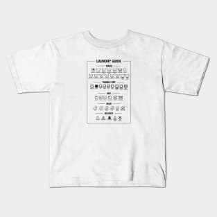 Laundry guide, textile care symbols Kids T-Shirt